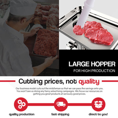 EUROCHEF Meat Grinder Mincer Food Commercial Electric Machine Chopper Shredder-Appliances &gt; Kitchen Appliances-PEROZ Accessories