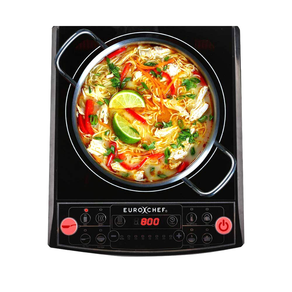 EuroChef Electric Induction Portable Cooktop Ceramic Hot Plate Kitchen Cooker 10AMP-Appliances &gt; Kitchen Appliances-PEROZ Accessories