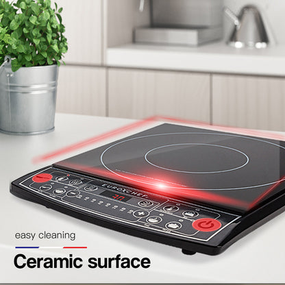EuroChef Electric Induction Portable Cooktop Ceramic Hot Plate Kitchen Cooker 10AMP-Appliances &gt; Kitchen Appliances-PEROZ Accessories