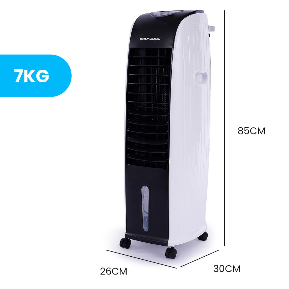 POLYCOOL 8L Portable Evaporative Air Cooler 24 Hour Timer 4 in 1 Cooling Fan-Air Conditioners-PEROZ Accessories