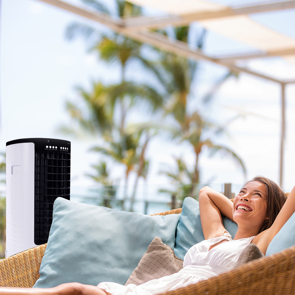 POLYCOOL 12L Portable Evaporative Air Cooler 24 Hour Timer 4 in 1 Cooling Fan-Air Conditioners-PEROZ Accessories