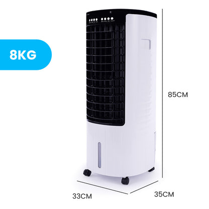 POLYCOOL 12L Portable Evaporative Air Cooler 24 Hour Timer 4 in 1 Cooling Fan-Air Conditioners-PEROZ Accessories