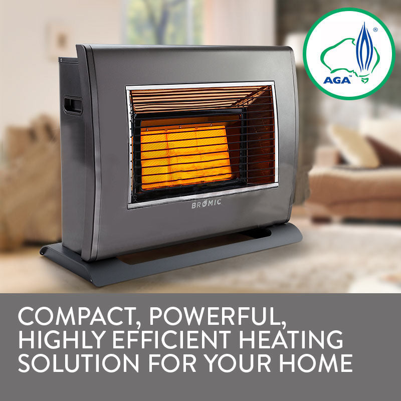 BROMIC Supaheat II Natural Gas Indoor Room Heater Portable Floor Flueless-Appliances > Heaters-PEROZ Accessories