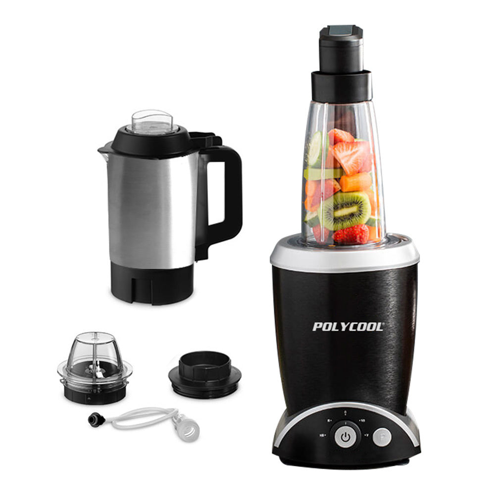 POLYCOOL 1000W 5in1 Vacuum Blender, 700ml Capacity, With Heating Jug and Grinder Cup-Appliances &gt; Kitchen Appliances-PEROZ Accessories