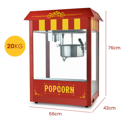 EUROCHEF Commercial Electric Popcorn Maker Machine Pop Corn Popper Cooker-Appliances &gt; Kitchen Appliances-PEROZ Accessories