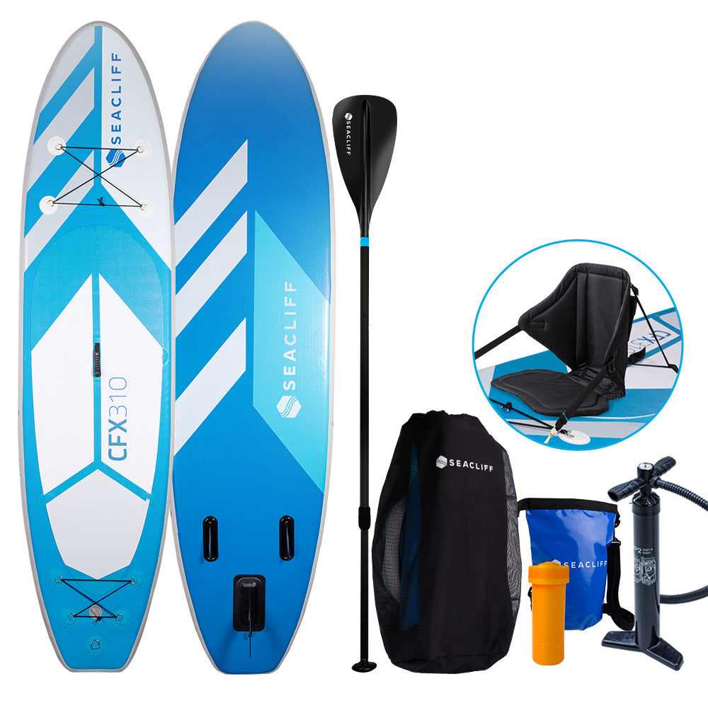 SEACLIFF Stand Up Paddle Board Inflatable SUP Paddleboard Kayak Board Blow Blue-Outdoor &gt; Boating-PEROZ Accessories