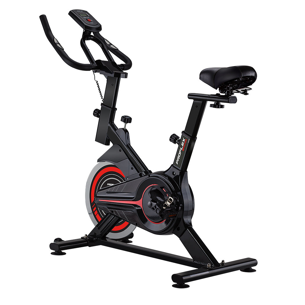 PROFLEX Spin Bike Flywheel Commercial Gym Exercise Home Fitness Red-Sports &amp; Fitness &gt; Fitness Accessories-PEROZ Accessories