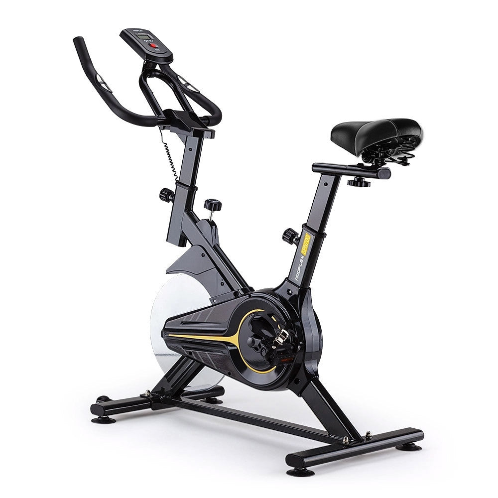 PROFLEX Commercial Spin Bike Flywheel Exercise Fitness Home Gym Yellow-Sports &amp; Fitness &gt; Fitness Accessories-PEROZ Accessories