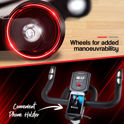 PROFLEX Commercial Spin Bike Flywheel Exercise Home Workout Gym - Red-Sports &amp; Fitness &gt; Fitness Accessories-PEROZ Accessories