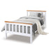 Kingston Slumber Single Wooden Bed Frame Base White Timber Kids Adults Modern Bedroom Furniture-Furniture > Bedroom-PEROZ Accessories