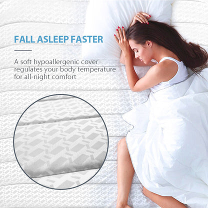 Kingston Slumber Mattress KING SINGLE Bed Size Bonnell Spring Bedding Firm Foam Top 16CM-Furniture &gt; Mattresses-PEROZ Accessories