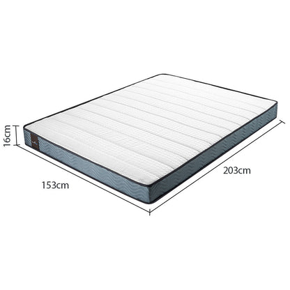 Kingston Slumber Mattress QUEEN Bed Size Bonnell Spring Bedding Firm Foam Top 16CM-Furniture &gt; Mattresses-PEROZ Accessories