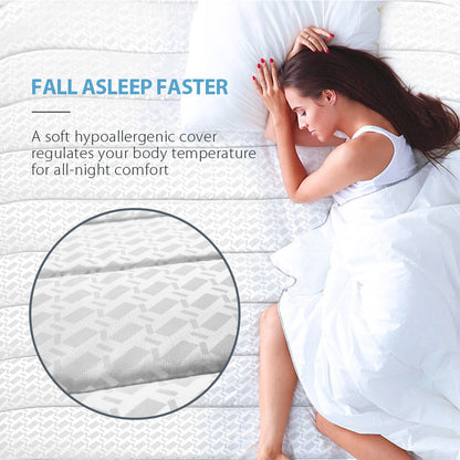 Kingston Slumber Mattress QUEEN Bed Size Bonnell Spring Bedding Firm Foam Top 16CM-Furniture &gt; Mattresses-PEROZ Accessories