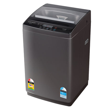 CARSON 9kg Top Load Washing Machine Home Laundry Clothes Washer Dry Wash Grey-Washing Machines-PEROZ Accessories