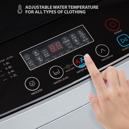 CARSON 9kg Top Load Washing Machine Home Laundry Clothes Washer Dry Wash Grey-Washing Machines-PEROZ Accessories