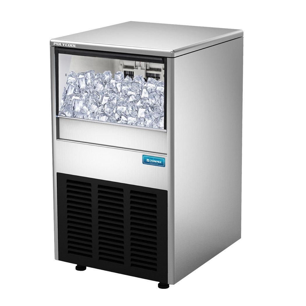 POLYCOOL 60KG/24H Commercial Automatic Ice Cube Maker, Stainless Steel Machine, Undercounter Design-Appliances &gt; Kitchen Appliances-PEROZ Accessories