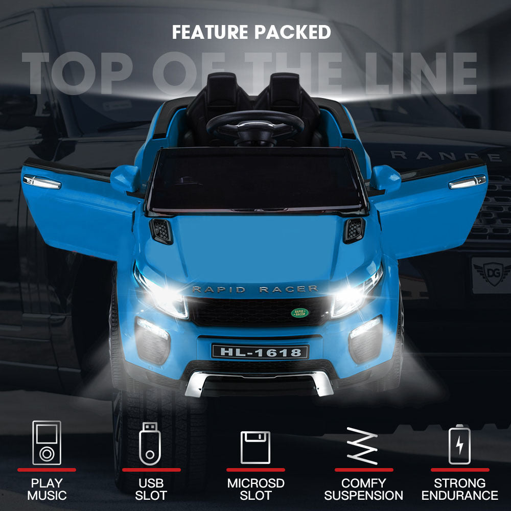 ROVO KIDS Ride-On Car Electric Battery Childrens Toy Powered w/ Remote 12V Blue-Baby &amp; Kids &gt; Ride on Cars, Go-karts &amp; Bikes-PEROZ Accessories