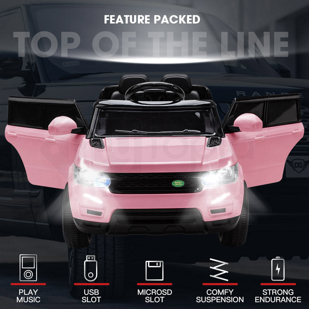 ROVO KIDS Ride-On Car Electric Battery Childrens Toy Powered w/ Remote 12V Pink-Baby &amp; Kids &gt; Ride on Cars, Go-karts &amp; Bikes-PEROZ Accessories