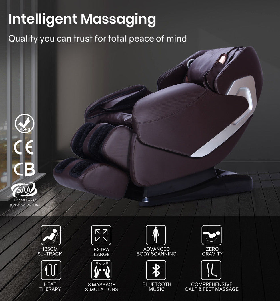 FORTIA Electric Massage Chair Zero Gravity Heating Kneading Recliner Full Body Shiatsu Massager-Health &amp; Beauty &gt; Massage-PEROZ Accessories