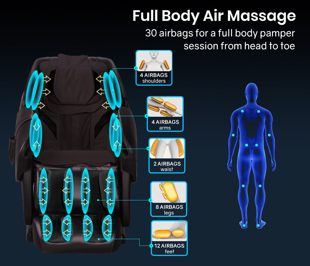 FORTIA Electric Massage Chair Zero Gravity Heating Kneading Recliner Full Body Shiatsu Massager-Health &amp; Beauty &gt; Massage-PEROZ Accessories