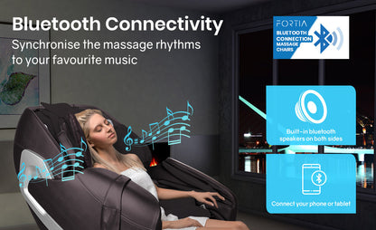 FORTIA Electric Massage Chair Zero Gravity Heating Kneading Recliner Full Body Shiatsu Massager-Health &amp; Beauty &gt; Massage-PEROZ Accessories