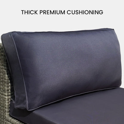 LONDON RATTAN 4 Seater Modular Outdoor Lounge Sofa Setting, Grey-Furniture &gt; Outdoor-PEROZ Accessories