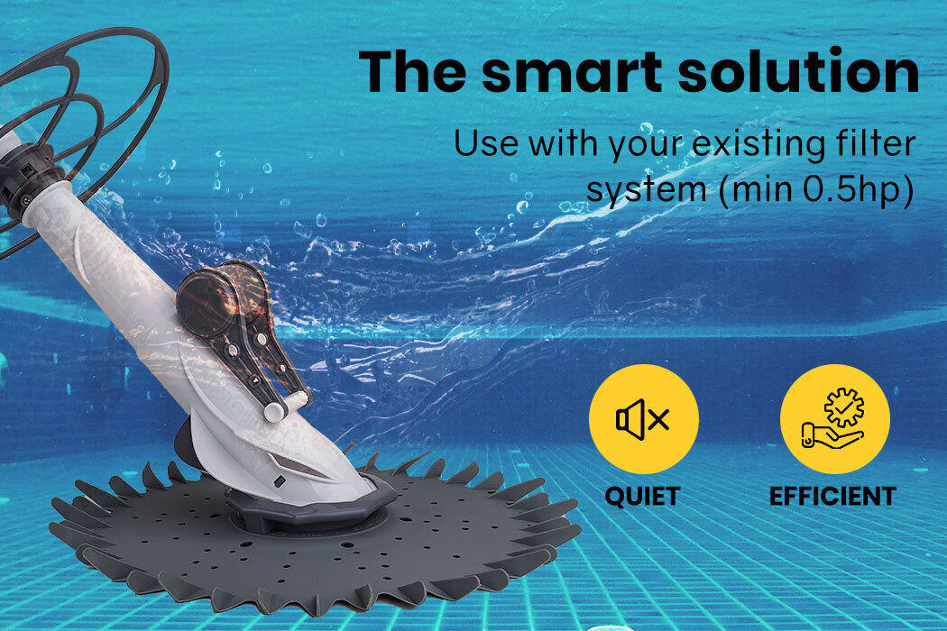 Aurelaqua Swimming Pool Cleaner Floor Climb Wall Automatic Vacuum Hose 10M-Pool Cleaners-PEROZ Accessories