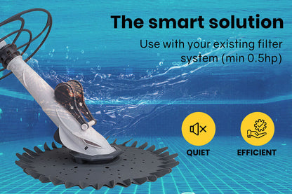 Aurelaqua Swimming Pool Cleaner Floor Climb Wall Automatic Vacuum Hose 10M-Pool Cleaners-PEROZ Accessories