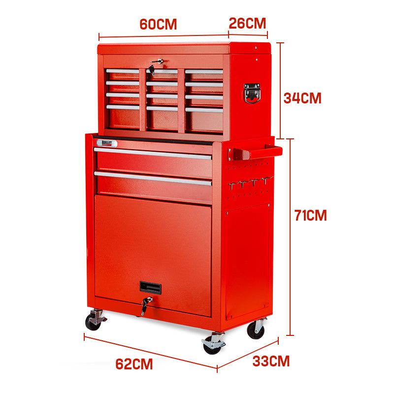 BULLET 8 Drawer Tool Box Cabinet Chest Storage Toolbox Garage Organiser Set-Tools &gt; Tools Storage-PEROZ Accessories