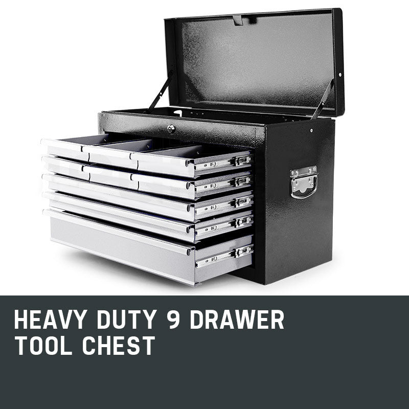BULLET 9 Drawer Tool Box Chest Garage Storage Mechanic Organiser Toolbox Set-Tools &gt; Tools Storage-PEROZ Accessories