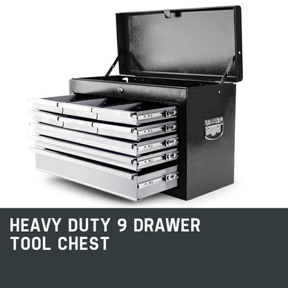 BULLET 9 Drawer Tool Box Chest Garage Storage Mechanic Organiser Toolbox Set-Tools &gt; Tools Storage-PEROZ Accessories