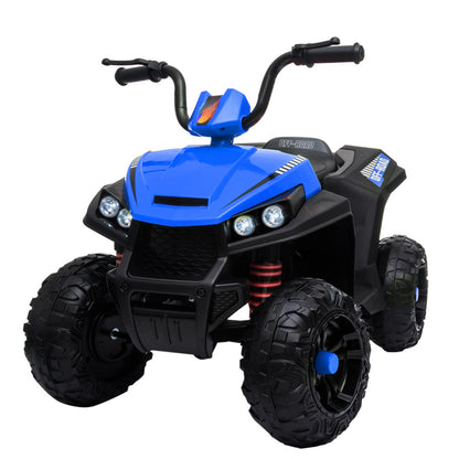 ROVO KIDS Electric Ride On ATV Quad Bike Battery Powered, Black and Blue-Baby &amp; Kids &gt; Ride on Cars, Go-karts &amp; Bikes-PEROZ Accessories