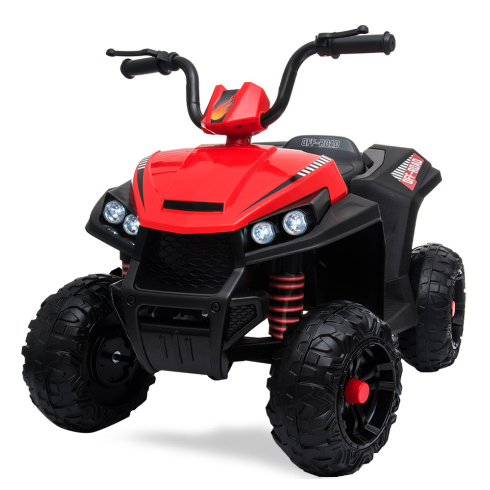 ROVO KIDS Electric Ride On ATV Quad Bike Battery Powered, Red and Black-Baby &amp; Kids &gt; Ride on Cars, Go-karts &amp; Bikes-PEROZ Accessories