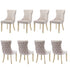 8x Velvet Upholstered Dining Chairs Tufted Wingback Side Chair with Studs Trim Solid Wood Legs for Kitchen-Furniture > Bar Stools & Chairs-PEROZ Accessories