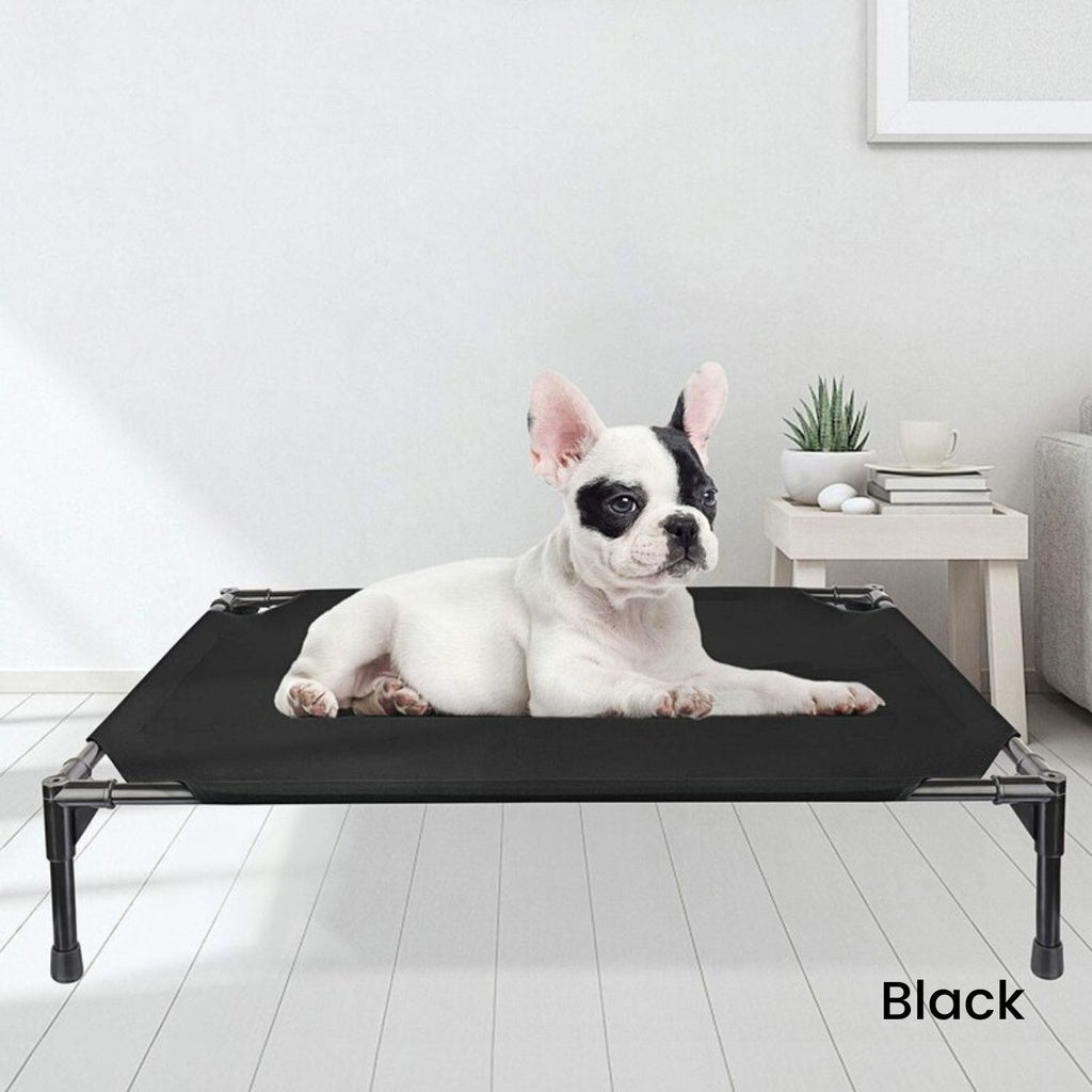 Floofi Elevated Pet Bed (M Black) FI-PB-264-QQQ-Pet Beds-PEROZ Accessories