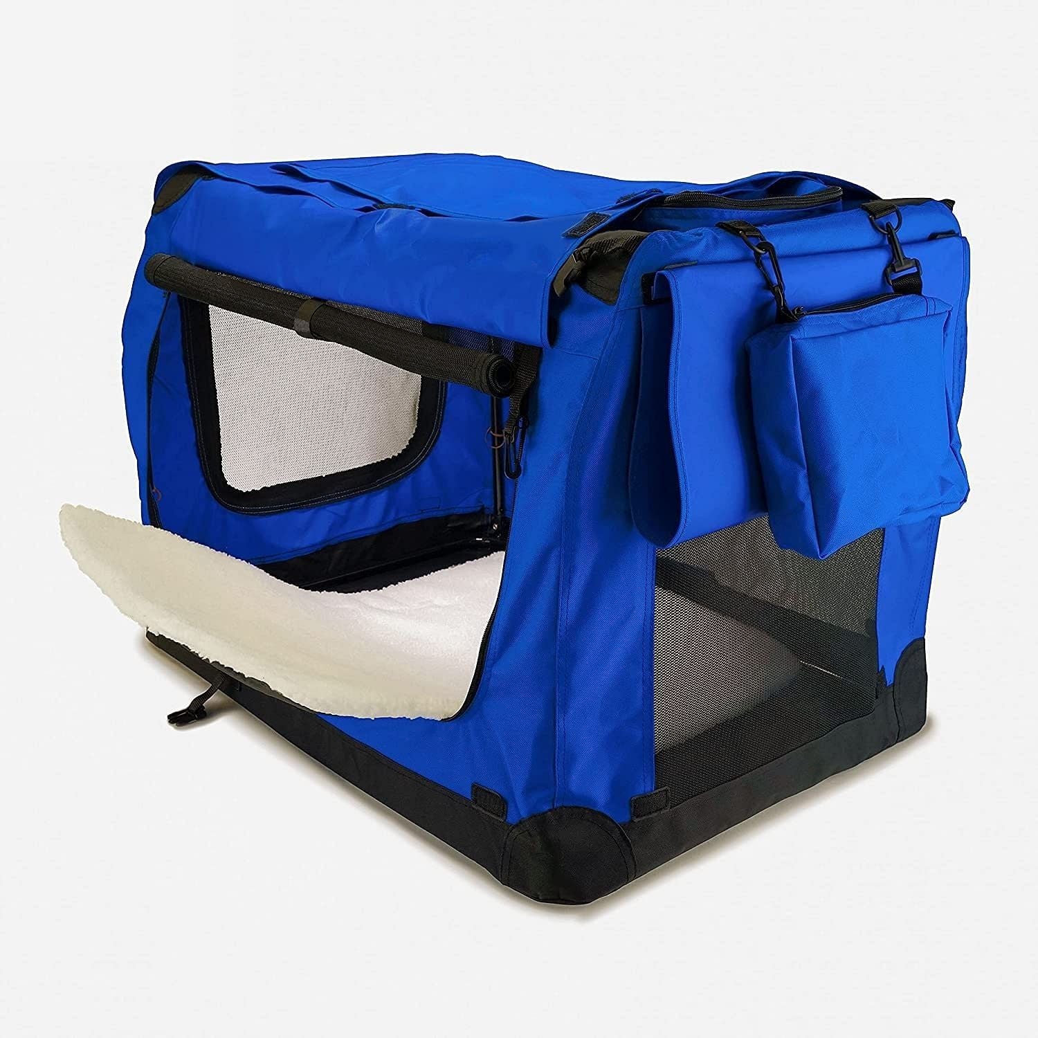 FLOOFI Portable Pet Carrier-Model 1-XL Size (Blue) FI-PC-147-KPT-Pet Carriers &amp; Travel Products-PEROZ Accessories