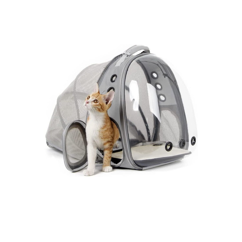 Floofi Expandable Space Capsule Backpack - Model 1 (Grey) FI-BP-113-FCQ-Pet Carriers &amp; Travel Products-PEROZ Accessories