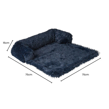 Floofi Pet Sofa Cover Soft with Bolster S Size (Dark Blue) FI-PSC-120-SMT-Pet Care &gt; Dog Supplies-PEROZ Accessories