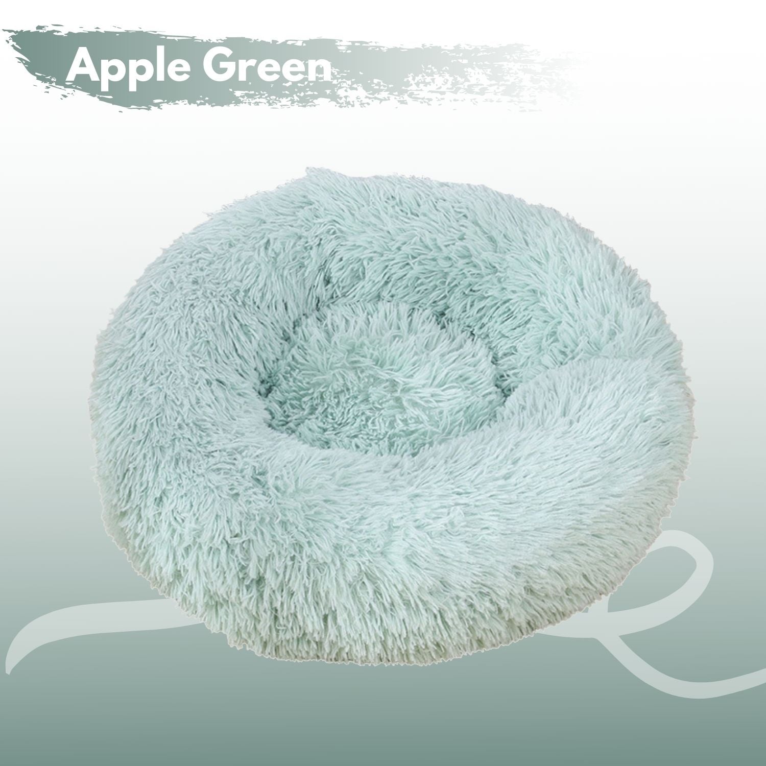 Floofi Ped Bed Round Plush (80cm Apple Green) - PT-PB-231-XL (L22 80cm Apple Green)-Pet Beds-PEROZ Accessories
