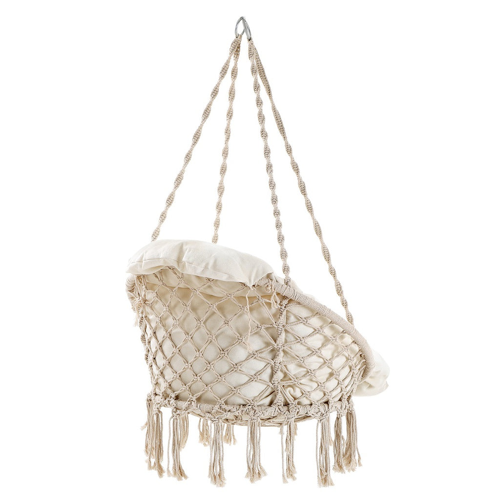 SONGMICS Hammock Hanging Chair with Cushion Cloud White-Hammock-PEROZ Accessories