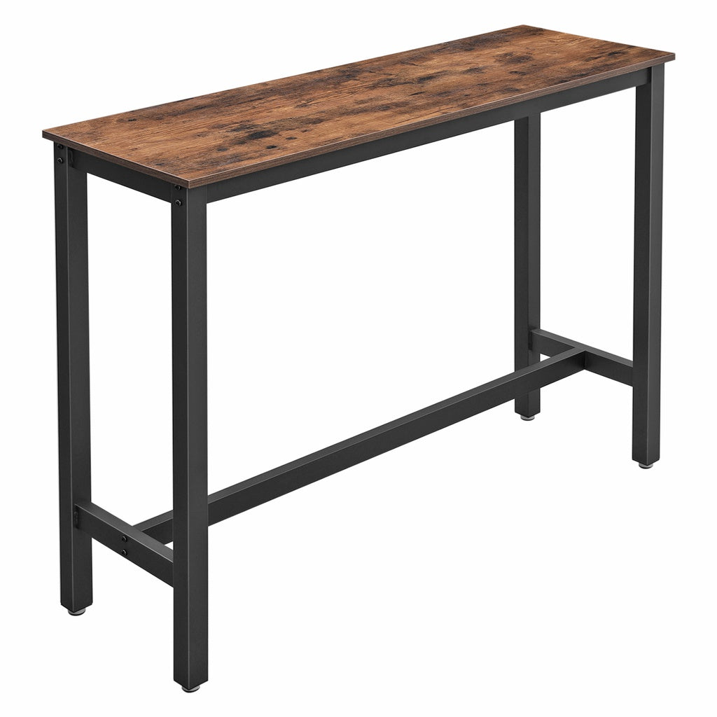 VASAGLE Bar Table 120cm Rustic Brown and Black LBT12X-Furniture &gt; Living Room-PEROZ Accessories