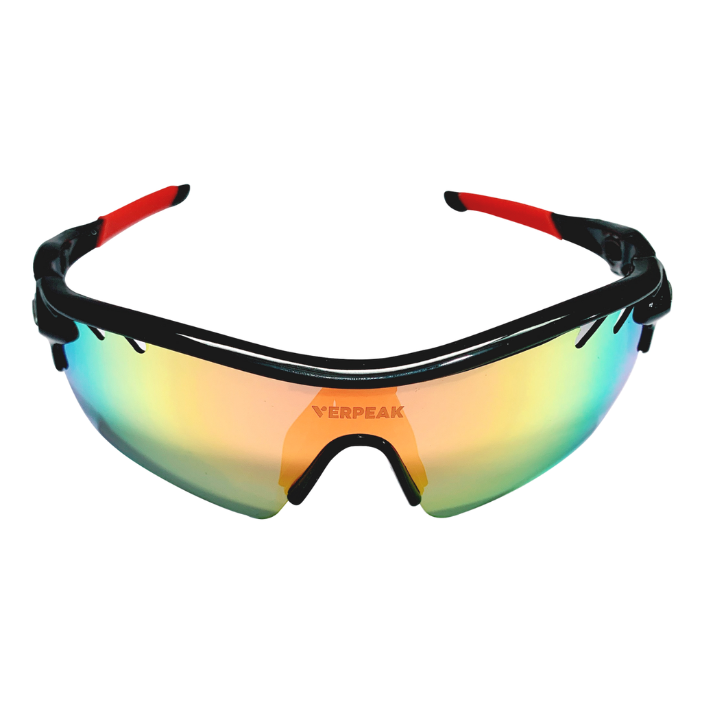 Verpeak Sport Sunglasses Type 1 ( Black frame with red end tip) VP-SS-100-PB-Sports &amp; Fitness &gt; Bikes &amp; Accessories-PEROZ Accessories