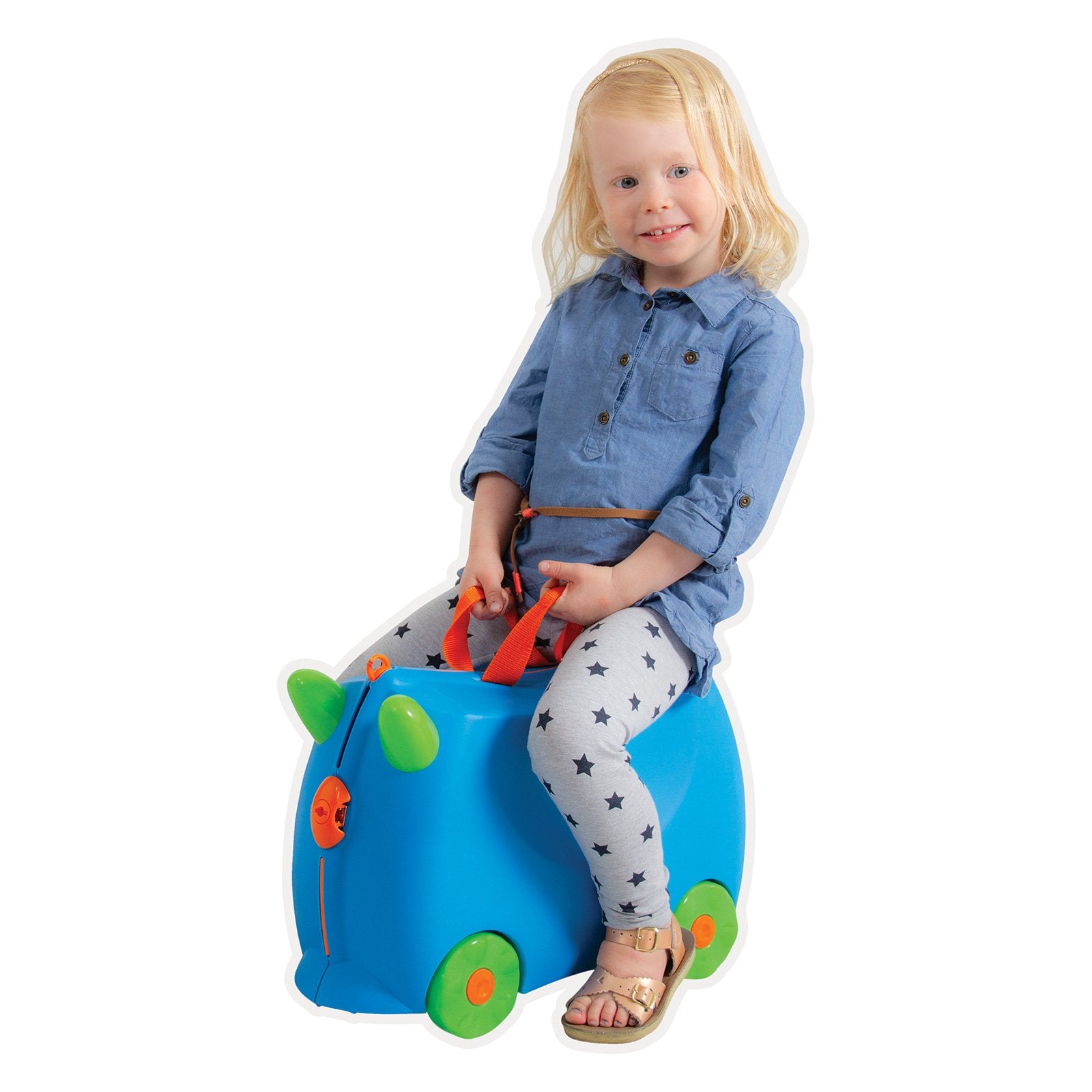 Kiddicare Bon Voyage Kids Ride On Suitcase Luggage Blue-Baby &amp; Kids &gt; Toys-PEROZ Accessories