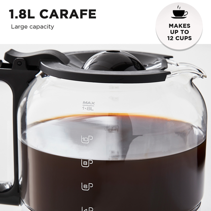 Morphy Richards Verve Filtered Coffee Maker With Timer - Black-Appliances &gt; Kitchen Appliances-PEROZ Accessories