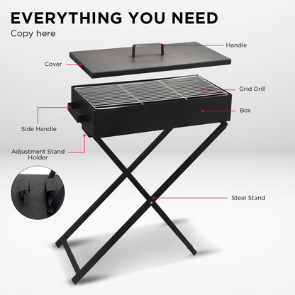 Wallaroo Charcoal BBQ Grill - Adjustable Height-Home &amp; Garden &gt; BBQ-PEROZ Accessories