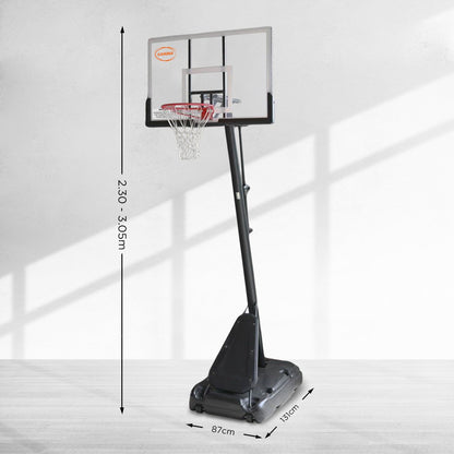 Kahuna Portable Basketball Hoop System 2.3 to 3.05m for Kids &amp; Adults-Sports &amp; Fitness &gt; Basketball &amp; Accessories-PEROZ Accessories