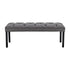 Sarantino Cate Button-tufted Upholstered Bench With Tapered Legs - Dark Grey Linen-Furniture > Living Room-PEROZ Accessories