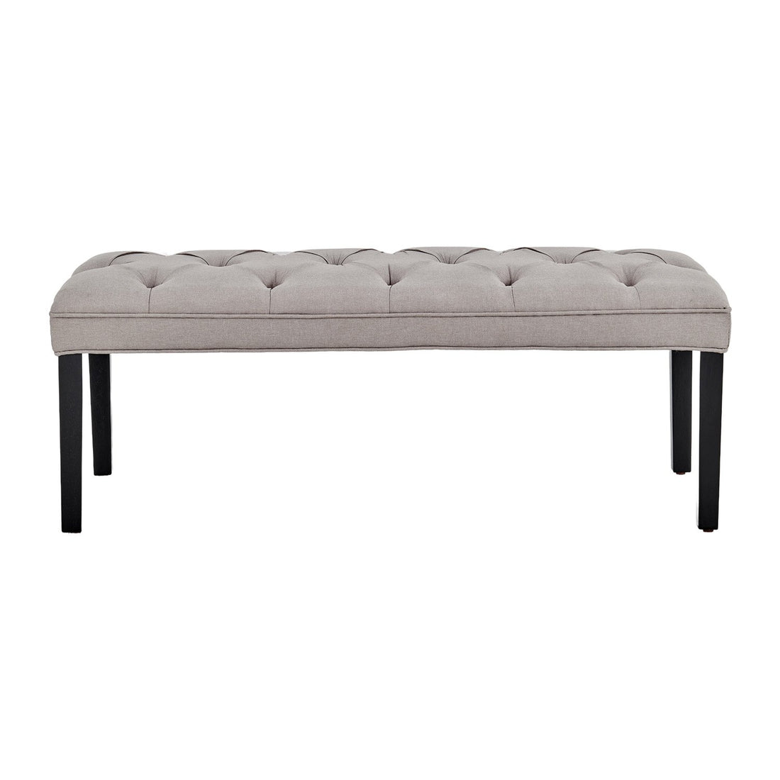 Sarantino Cate Button-tufted Upholstered Bench With Tapered Legs By Sarantino - Light Grey-Furniture &gt; Living Room-PEROZ Accessories