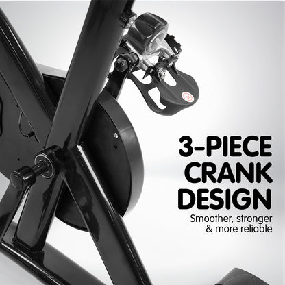 Powertrain Home Gym Flywheel Exercise Spin Bike - Black-Sports &amp; Fitness &gt; Bikes &amp; Accessories-PEROZ Accessories