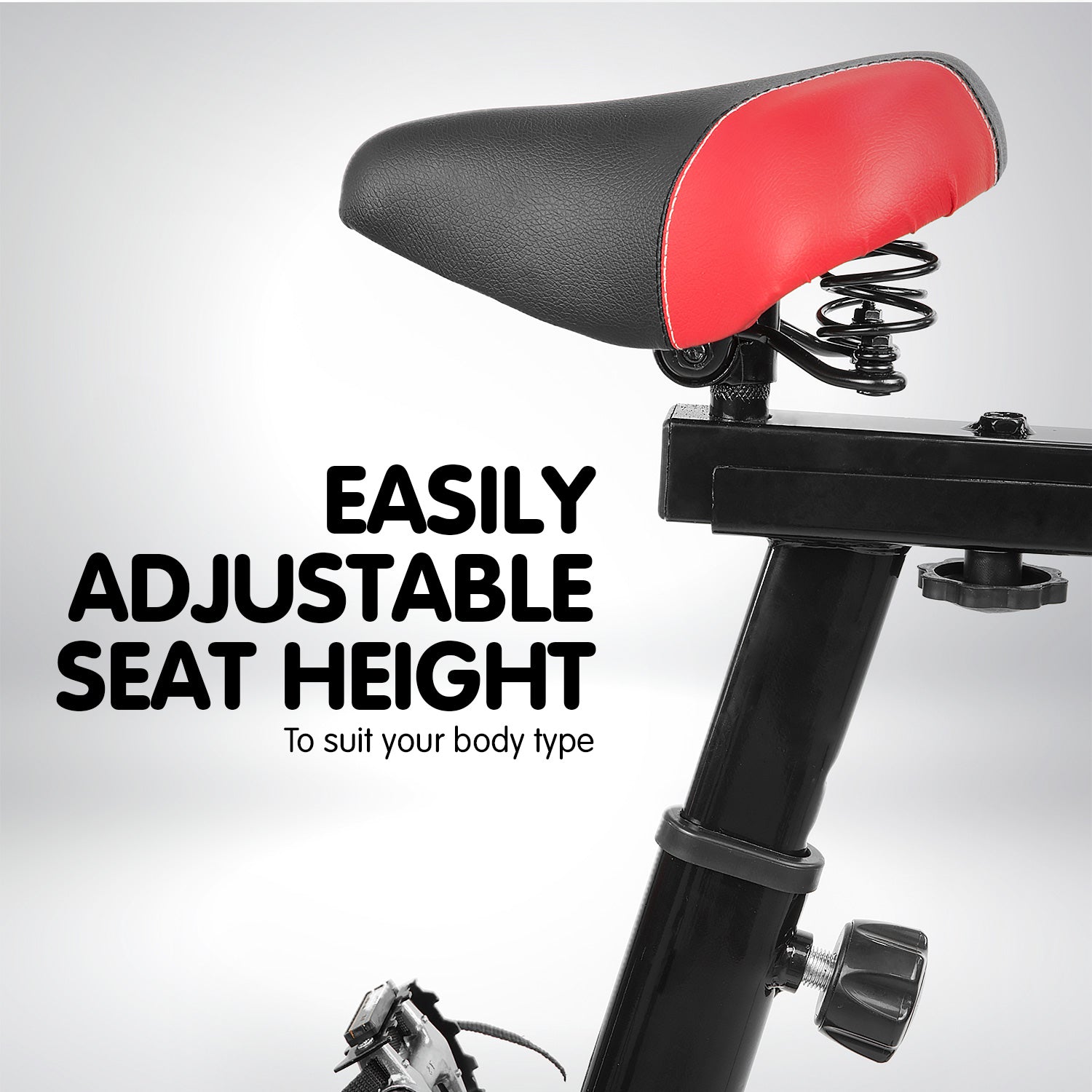 Powertrain Home Gym Flywheel Exercise Spin Bike - Black-Sports &amp; Fitness &gt; Bikes &amp; Accessories-PEROZ Accessories
